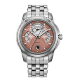 Citizen Eco Drive Calendrier Stainless Rose Dial Moonphase Watch BU0080-52X